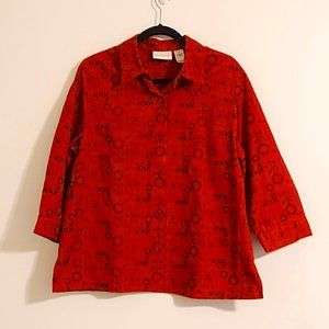 Alfred Dunner Embroidered Ladies Top